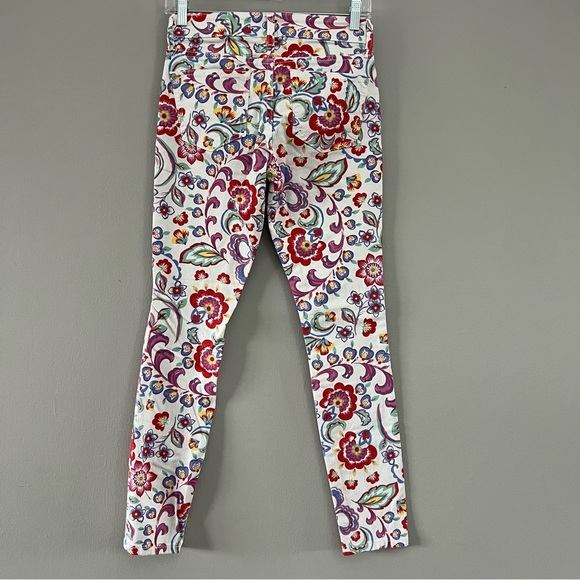 Pilcro and the Letterpress by Anthropologie Mid-Rise Skinny Floral Print Jeans‎ - Picture 2 of 9